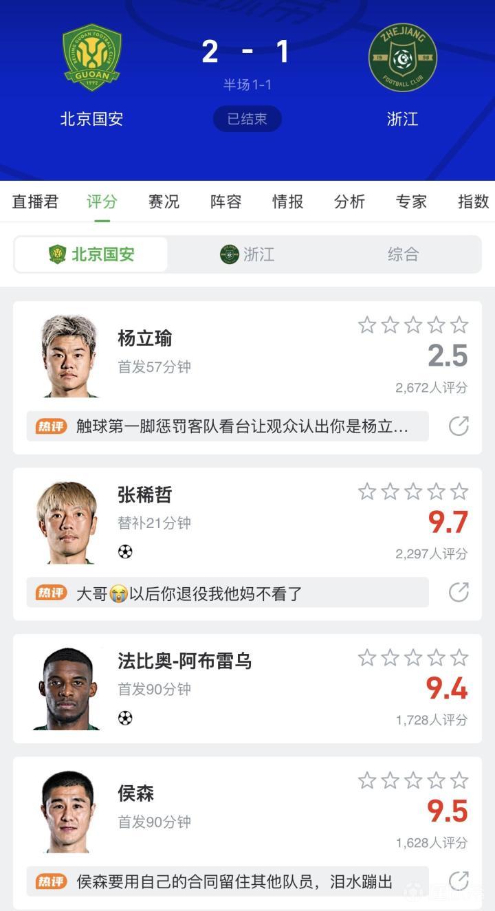 国安球员杨立瑜在社交媒体上致歉：表现不佳，深感抱歉